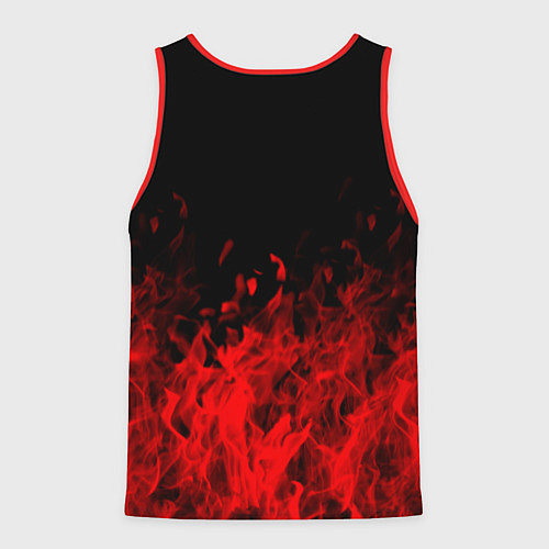 Мужская майка без рукавов Гражданская оборона пламя / 3D-Красный – фото 2