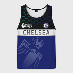 Майка-безрукавка мужская FC Chelsea London ФК Челси Лонон, цвет: 3D-черный