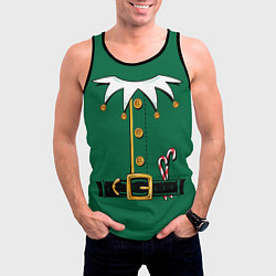 Майка-безрукавка мужская Christmas Elf Outfit, цвет: 3D-черный — фото 2