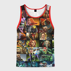 Майка-безрукавка мужская HEROES DOTA 2 ПЕРСОНАЖИ ДОТА 2, цвет: 3D-красный