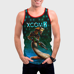 Майка-безрукавка мужская XCOM ИКС КОМ рептилия, цвет: 3D-красный — фото 2