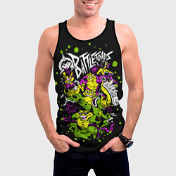 Майка-безрукавка мужская Battletoads - Боевые Жабы, цвет: 3D-черный — фото 2