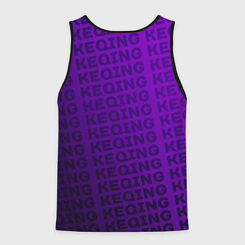 Мужская майка без рукавов Кэ Цин Keqing, Genshin Impact Геншин импакт / 3D-Черный – фото 2