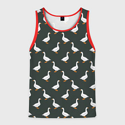 Мужская майка без рукавов Гуси паттерн