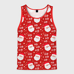 Майка-безрукавка мужская САНТА КЛАУС НОВЫЙ ГОД, цвет: 3D-красный