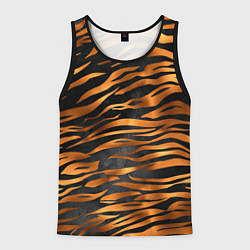 Майка-безрукавка мужская В шкуре тигра, цвет: 3D-черный