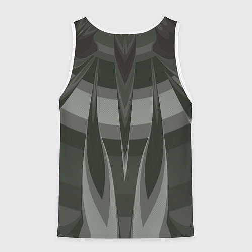 Мужская майка без рукавов Орхидея в зеленом Абстракция 541-2-p3-4 Дополнение / 3D-Белый – фото 2