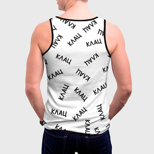 Мужская майка без рукавов КОТ ПРОГРАММИСТ Я ДЕЛАЮ КЛАЦ КЛАЦ КЛАЦ / 3D-Черный – фото 4