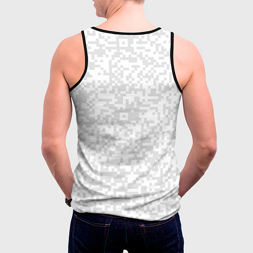 Мужская майка без рукавов QR код котик / 3D-Черный – фото 4