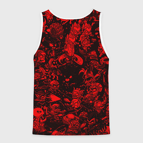 Мужская майка без рукавов DOTA 2 HEROES RED PATTERN ДОТА 2 / 3D-Белый – фото 2