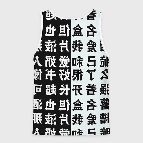 Мужская майка без рукавов ZERO TWO с чупачупсом на Иероглифах Любимый во фра / 3D-Белый – фото 2