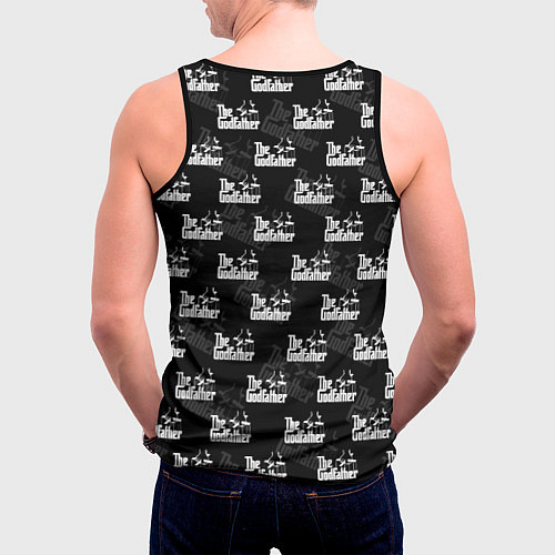 Мужская майка без рукавов Крёстный отец Лого паттерн / 3D-Черный – фото 4