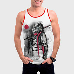 Майка-безрукавка мужская ТигроСамурай, цвет: 3D-красный — фото 2