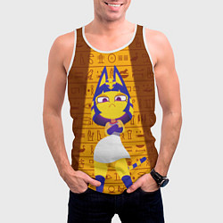 Майка-безрукавка мужская Кошка АНКХА, цвет: 3D-белый — фото 2