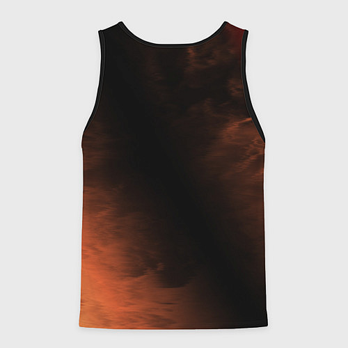 Мужская майка без рукавов BUBBLE KVASS - СКАЛА Пламя / 3D-Черный – фото 2