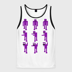 Майка-безрукавка мужская Five Nights At Freddys purple guy, цвет: 3D-черный