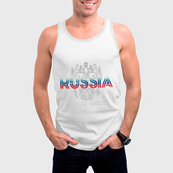 Майка-безрукавка мужская Russia Sport Team, цвет: 3D-белый — фото 2
