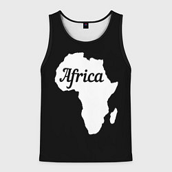 Майка-безрукавка мужская Африка на чёрном, цвет: 3D-черный
