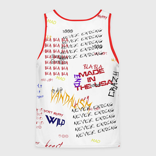 Мужская майка без рукавов Граффити стиль / 3D-Красный – фото 2