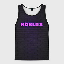 Майка-безрукавка мужская ROBLOX NEON LOGO ИГРА РОБЛОКС, цвет: 3D-черный