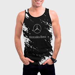 Майка-безрукавка мужская Mercedes-Benz Авто, цвет: 3D-черный — фото 2