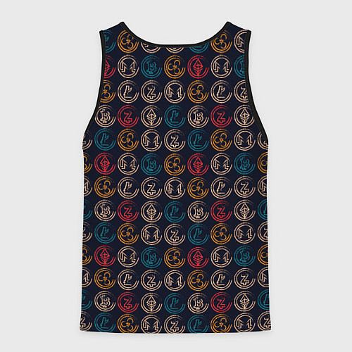 Мужская майка без рукавов Виртуальная Валюта / 3D-Черный – фото 2