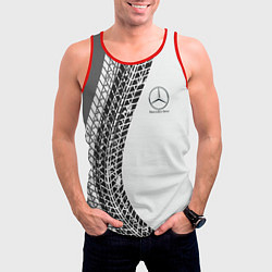 Майка-безрукавка мужская Mercedes-Benz дрифт, цвет: 3D-красный — фото 2