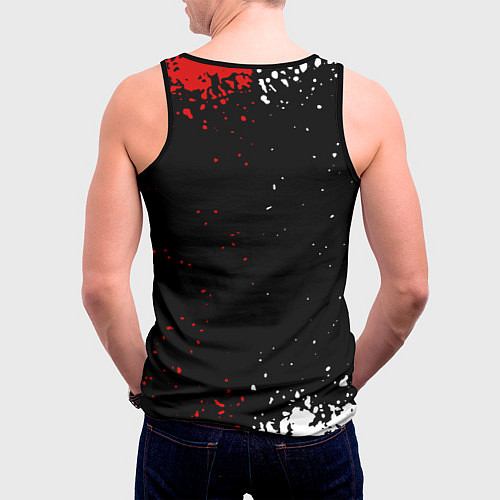 Мужская майка без рукавов Декстер Новая Кровь Dexter New Blood / 3D-Черный – фото 4