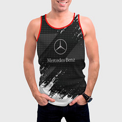 Майка-безрукавка мужская Mercedes-Benz - Темный, цвет: 3D-красный — фото 2