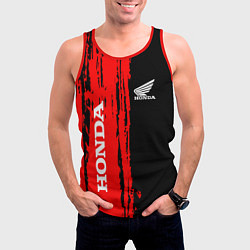 Майка-безрукавка мужская Honda марка авто, цвет: 3D-красный — фото 2