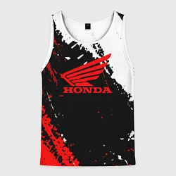 Майка-безрукавка мужская Honda Logo Auto, цвет: 3D-белый