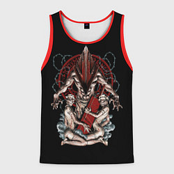 Майка-безрукавка мужская Пирамидоголовый и медсестрички, цвет: 3D-красный