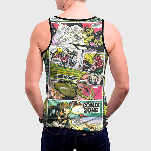 Мужская майка без рукавов Comix zone mutants / 3D-Черный – фото 4