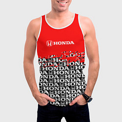 Майка-безрукавка мужская Honda - Pattern, цвет: 3D-белый — фото 2