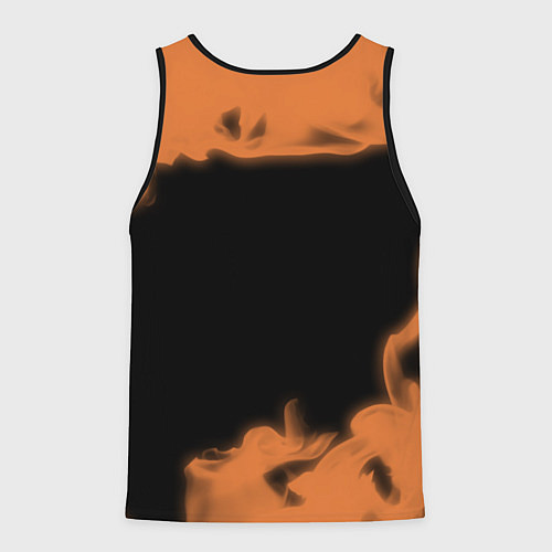Мужская майка без рукавов МАЙНКРАФТ ДАНЖЕН Пламя / 3D-Черный – фото 2