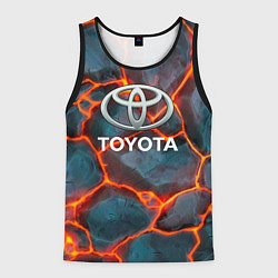 Майка-безрукавка мужская Toyota Вулкан из плит, цвет: 3D-черный