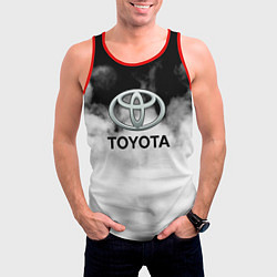 Майка-безрукавка мужская Toyota облако, цвет: 3D-красный — фото 2