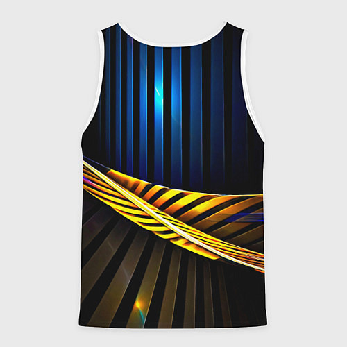 Мужская майка без рукавов Lamborghini - Марка автомобиля / 3D-Белый – фото 2