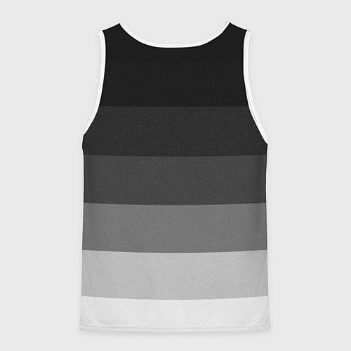 Мужская майка без рукавов SAAB СААБ ГРАДИЕНТ / 3D-Белый – фото 2