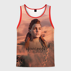 Майка-безрукавка мужская Aloy Horizon Forbidden Zero Dawn, цвет: 3D-красный
