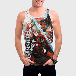 Майка-безрукавка мужская Каэдэхара Кадзуха-странствующий самурай, цвет: 3D-белый — фото 2