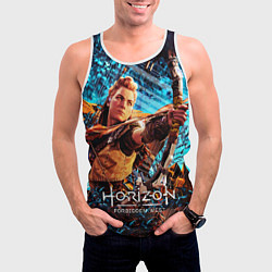 Майка-безрукавка мужская Horizon Forbidden West - Элой арт, цвет: 3D-белый — фото 2