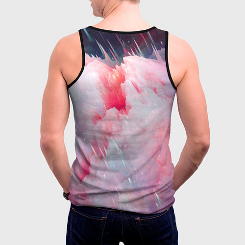 Мужская майка без рукавов Абстрактный яркий космос / 3D-Черный – фото 4