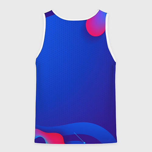 Мужская майка без рукавов Синий globox Rayman / 3D-Белый – фото 2