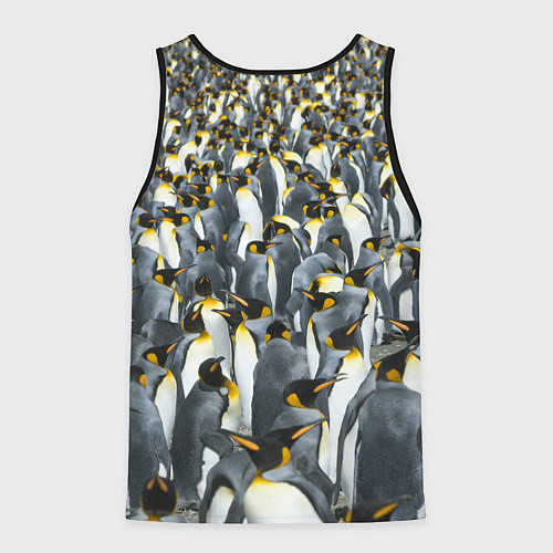 Мужская майка без рукавов Пингвины Penguins / 3D-Черный – фото 2