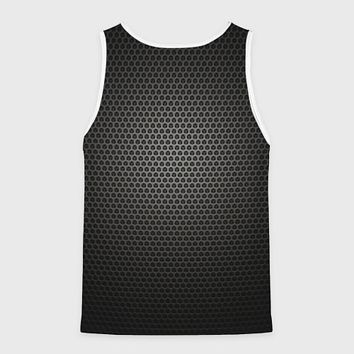 Мужская майка без рукавов Audi карбон / 3D-Белый – фото 2