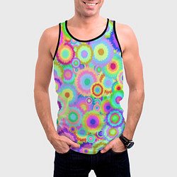 Майка-безрукавка мужская Disco-Tie-Dye, цвет: 3D-черный — фото 2