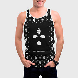Майка-безрукавка мужская Узор Black Phantom Ski Mask Dope Street Market, цвет: 3D-белый — фото 2