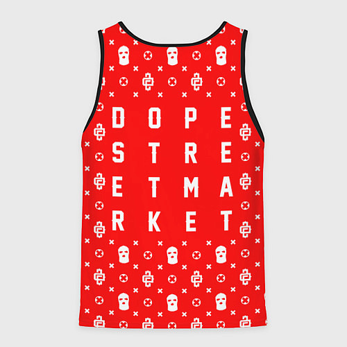 Мужская майка без рукавов Узор Red Dope Street Market / 3D-Черный – фото 2