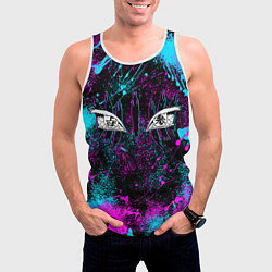 Майка-безрукавка мужская ГЛАЗА АКАЗЫ ГЛИТЧ, цвет: 3D-белый — фото 2